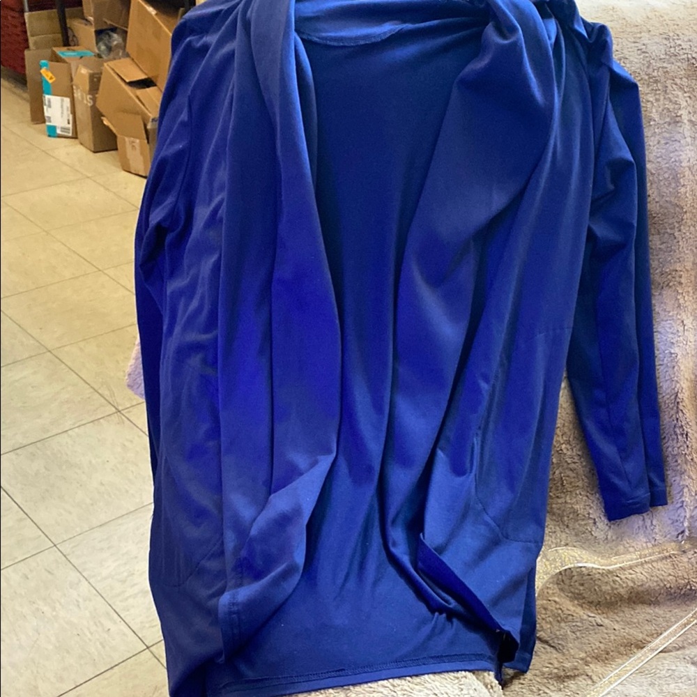 Royal Blue Open Front Cardigan